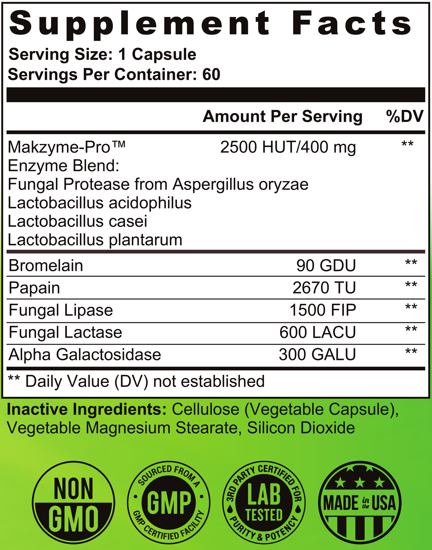 the healthy promise digestive enzyme dietary vitamin supplement facts large view