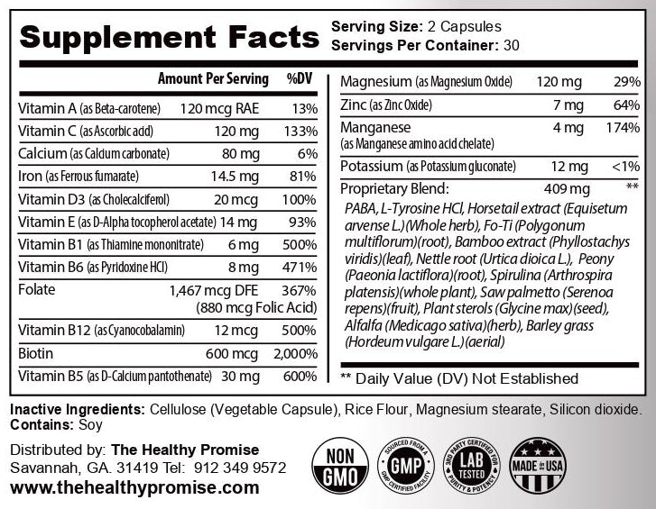 Believe - Hair Skin & Nails - Vegetable Capsule - 60 Count