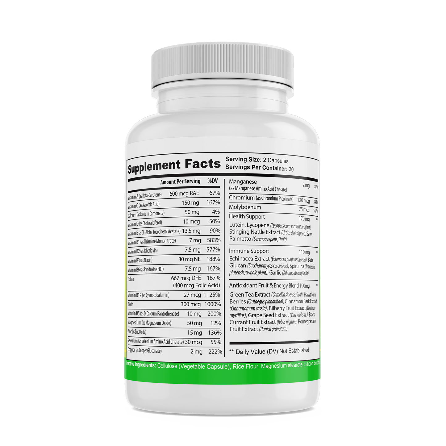 the healthy promise complete multi vitamin dietary bottle supplement facts