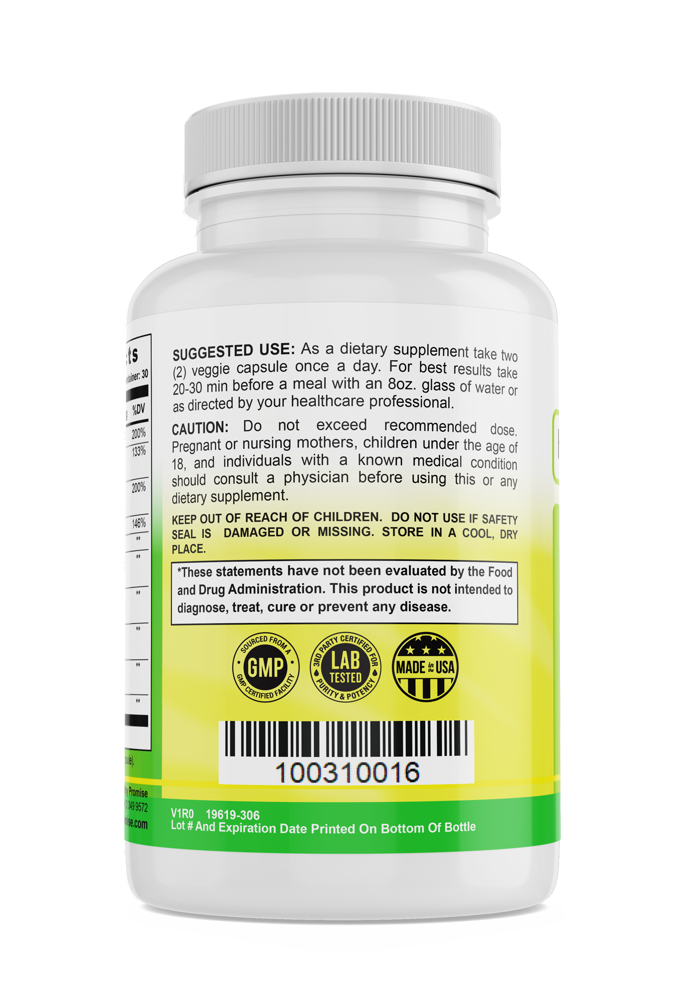 the healthy promise emergency immune support dietary vitamin supplement bottle suggested use
