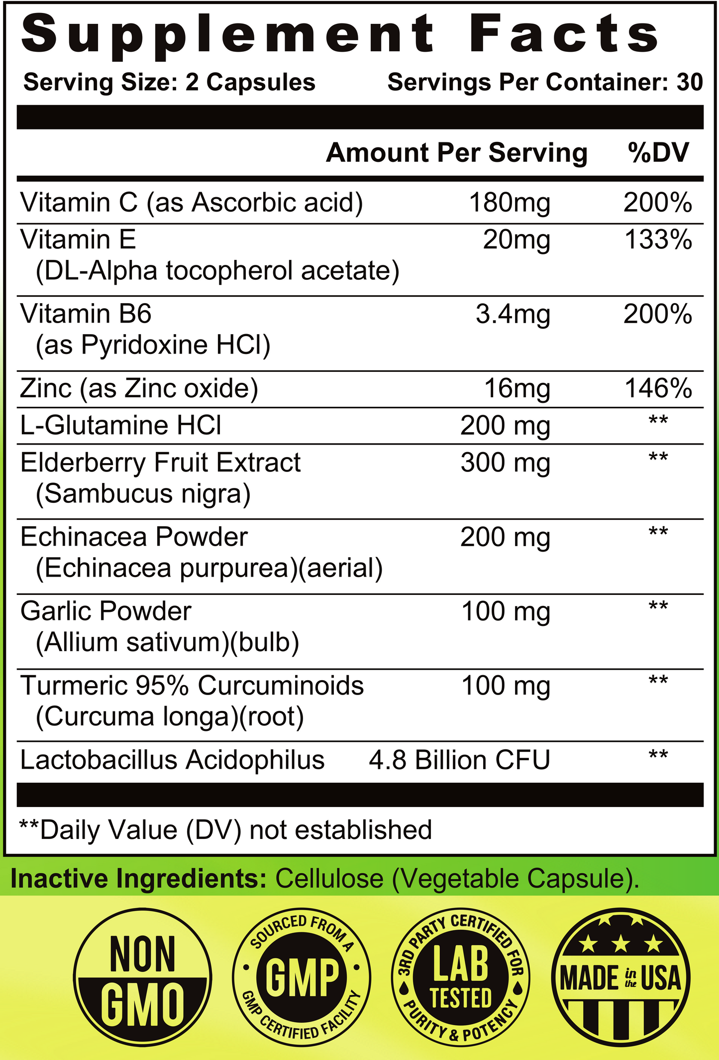 the healthy promise emergency immune support dietary vitamin supplement facts large view