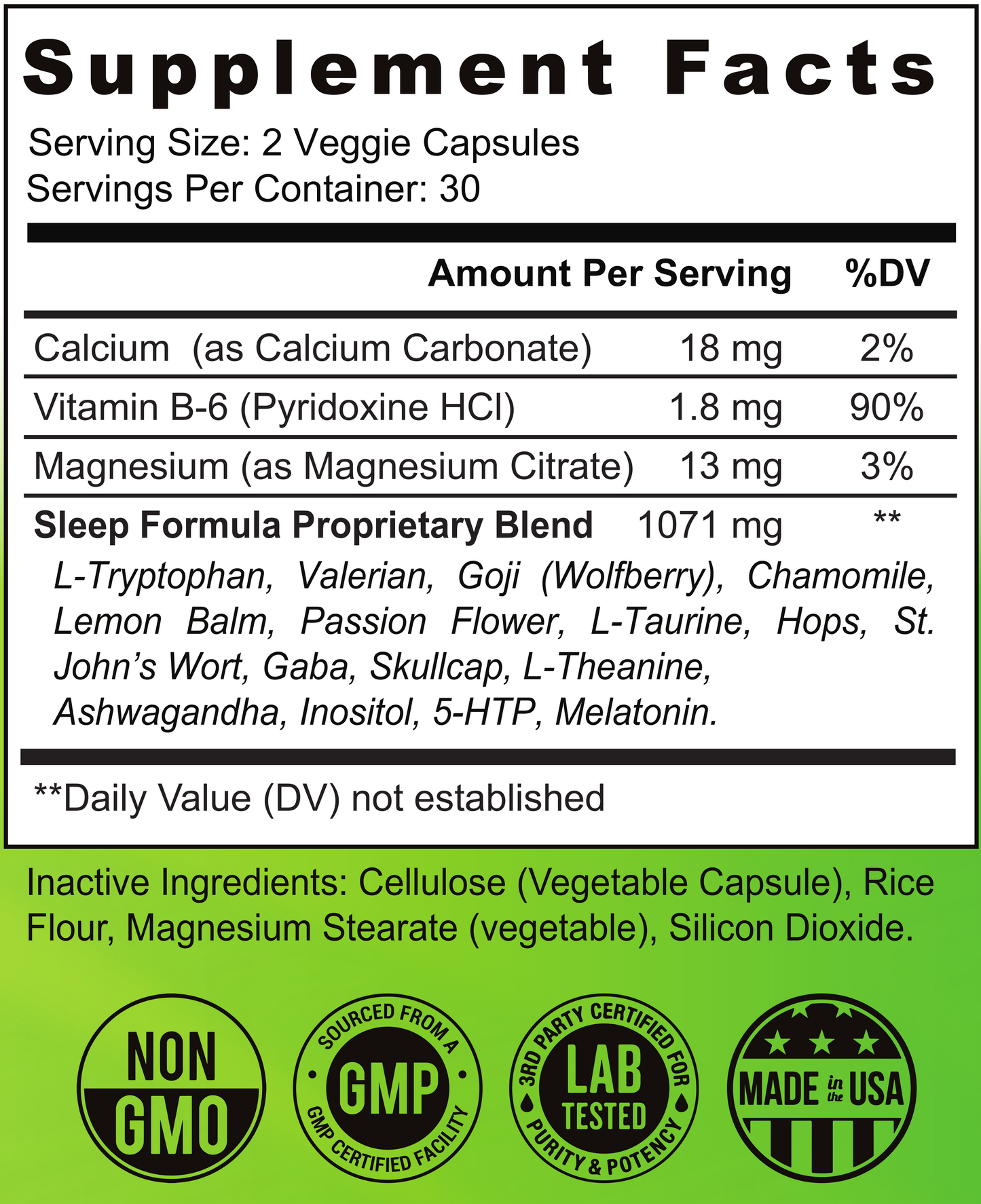 the healthy promise sleep formula dietary vitamin supplement facts large view