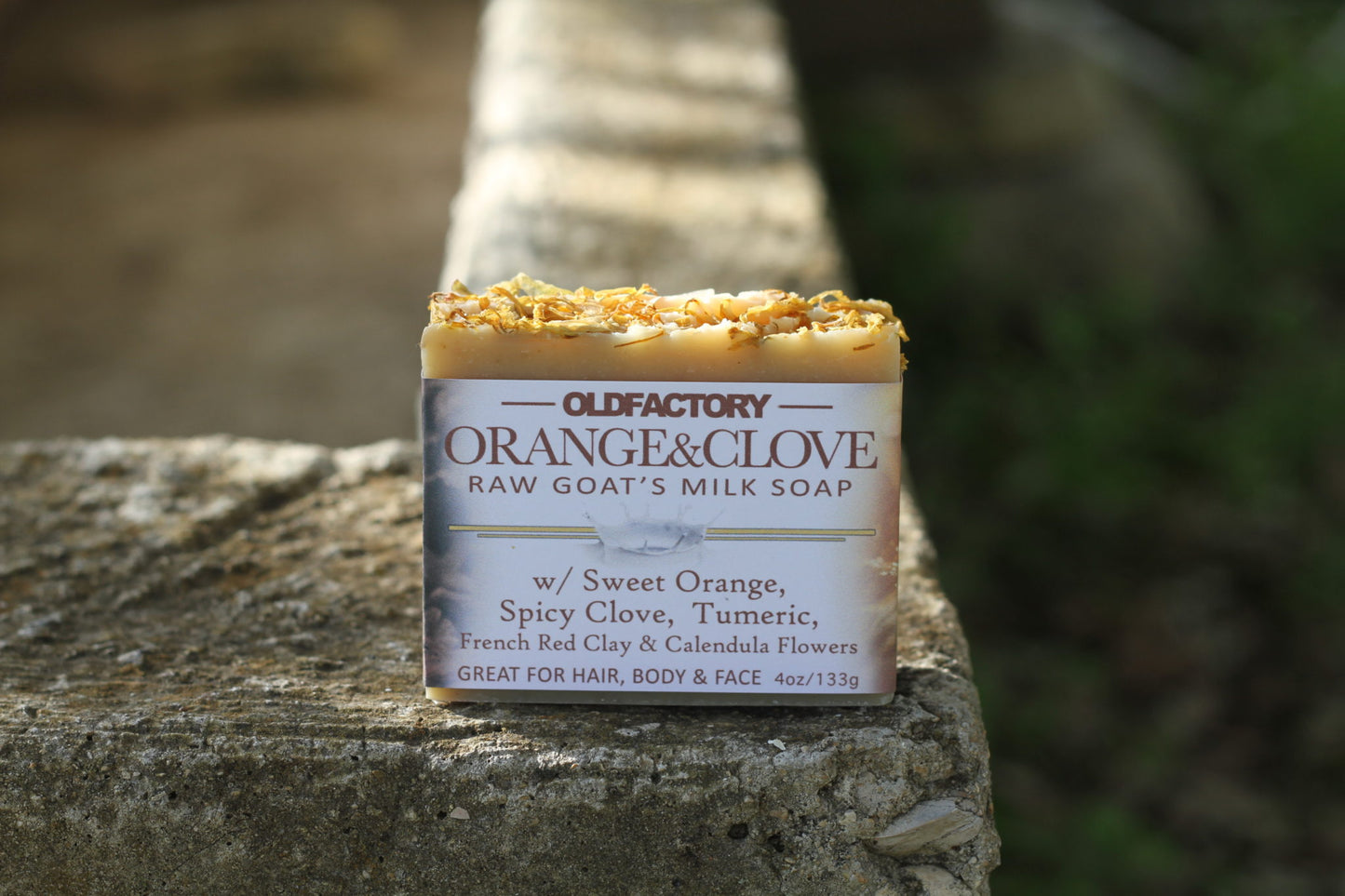 Handcrafted Soap - Goats Milk - Orange & Clove - 3 Pack