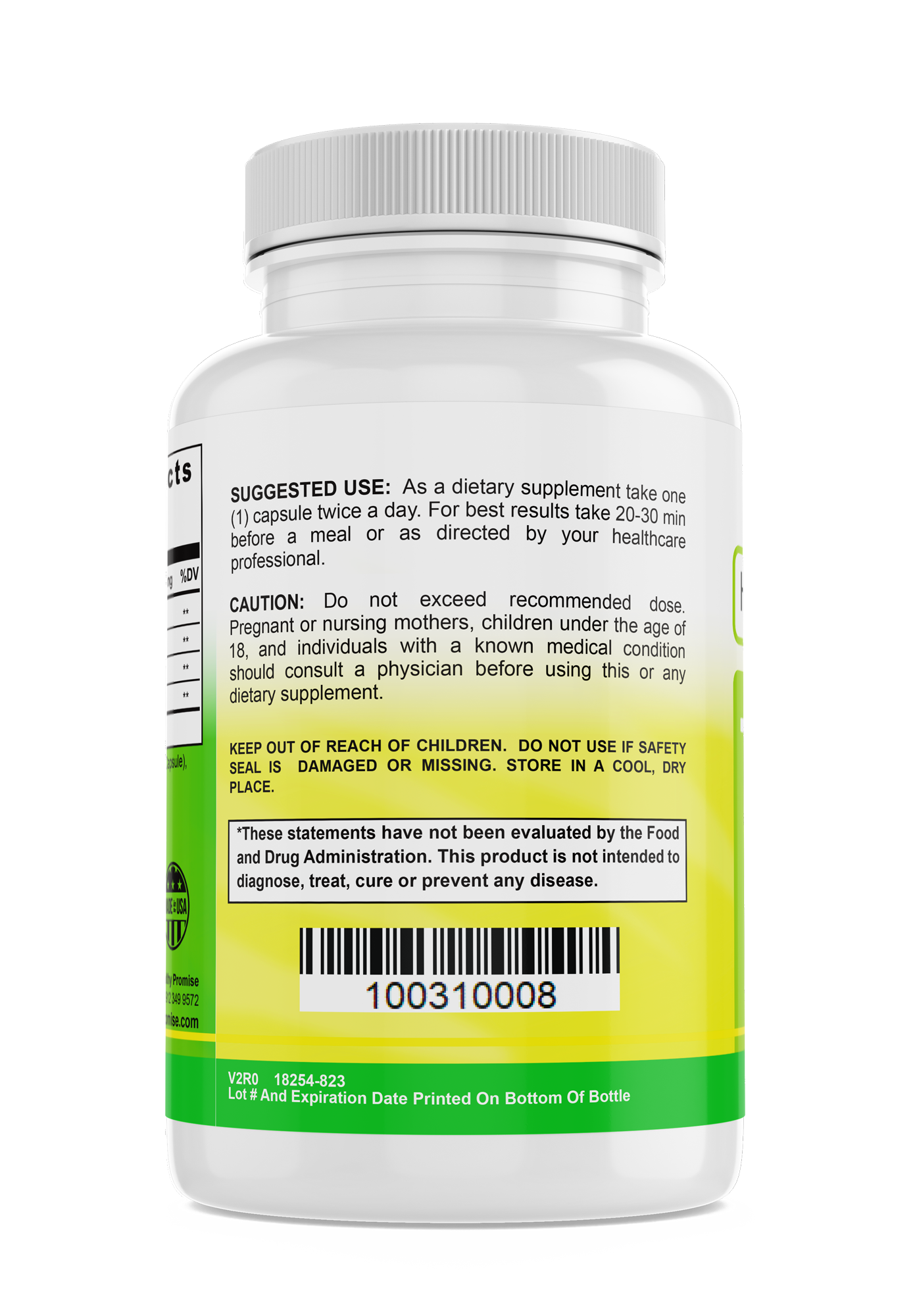 the healthy promise turmeric ginger dietary vitamin supplement bottle suggested use