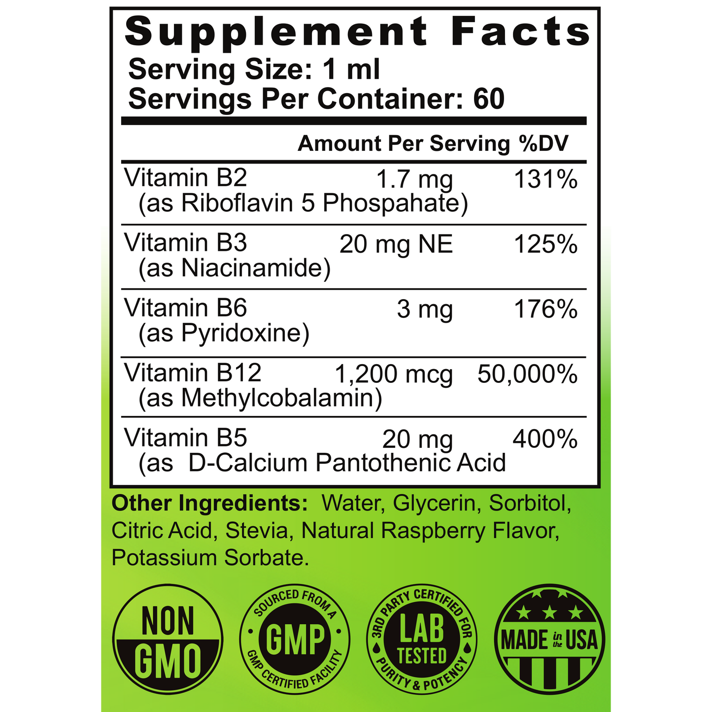 the healthy promise vitamin b 12 dietary supplement facts large view